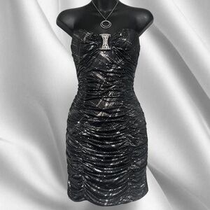 Y2K Deb Sparkly Mini Dress